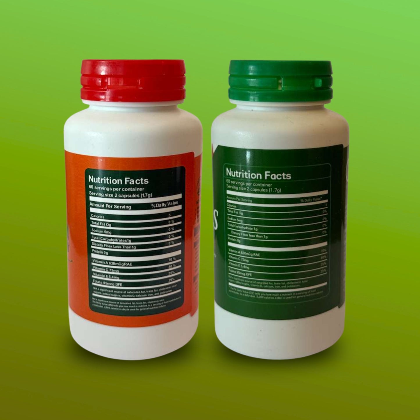 Daily Fruits & Daily Veggies Capsules – 60-Day Whole Food Nutrition Supply (120 Capsules Each)