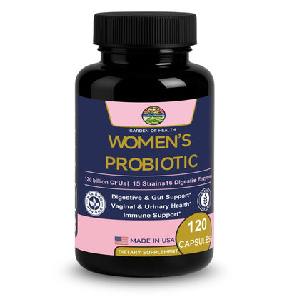 Garden of Health Women’s Probiotic – 120 Billion CFU | Digestive, Gut & Immune Support (120 Capsules)