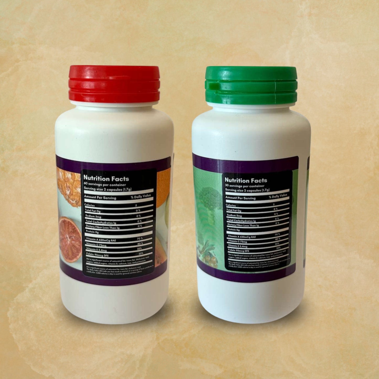 Everyday Fruits & Veggies Capsules – Whole Food Daily Nutrition Blend (120 Capsules Each)